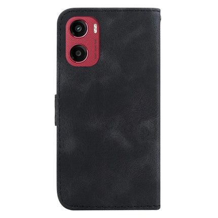 For Motorola Moto G05 4G / E15 4G Stand Case 7-Shaped Pattern Imprint Leather Phone Cover