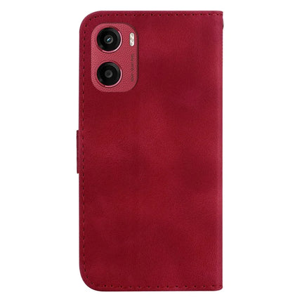 For Motorola Moto G05 4G / E15 4G Stand Case 7-Shaped Pattern Imprint Leather Phone Cover