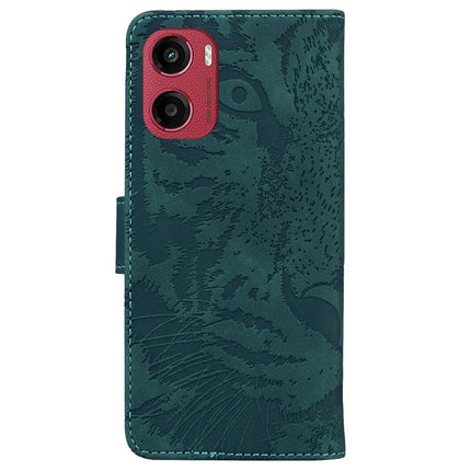For Motorola Moto G05 4G / E15 4G Case Tiger Imprint Leather Wallet Phone Cover