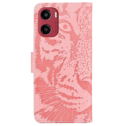 For Motorola Moto G05 4G / E15 4G Case Tiger Imprint Leather Wallet Phone Cover