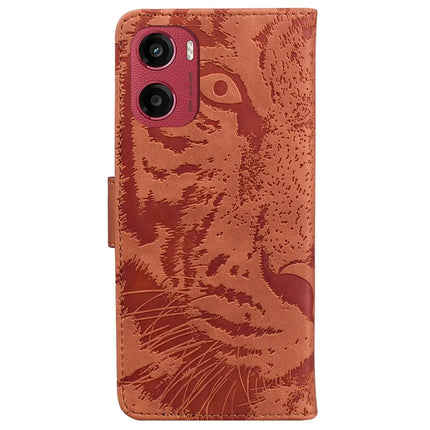 For Motorola Moto G05 4G / E15 4G Case Tiger Imprint Leather Wallet Phone Cover
