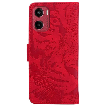 For Motorola Moto G05 4G / E15 4G Case Tiger Imprint Leather Wallet Phone Cover
