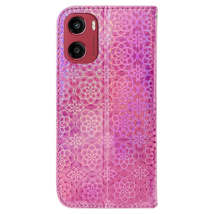 For Motorola Moto G05 4G  /  E15 4G Stand Case Dazzling Flower Leather Phone Cover