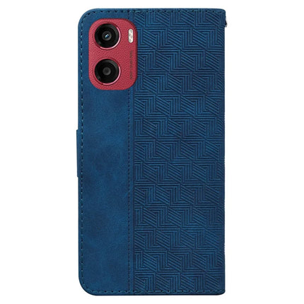 For Motorola Moto G05 4G  /  E15 4G Case Geometry Pattern Leather Wallet Phone Cover