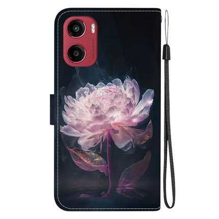 For Motorola Moto G05 4G / E15 4G Wallet Phone Case Anti-Drop Leather Flip Cover Pattern Printing