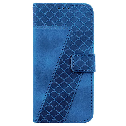 For Motorola Moto G15 4G Stand Case 7-Shaped Pattern Imprint Leather Phone Cover