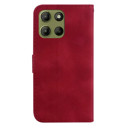 For Motorola Moto G15 4G Stand Case 7-Shaped Pattern Imprint Leather Phone Cover