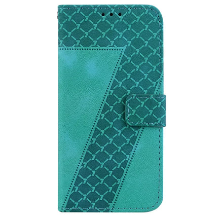 For Motorola Moto G15 4G Stand Case 7-Shaped Pattern Imprint Leather Phone Cover