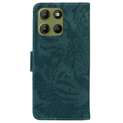 For Motorola Moto G15 4G Case Tiger Imprint Leather Wallet Phone Cover