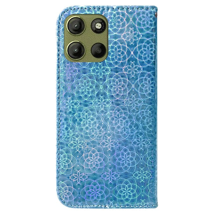 For Motorola Moto G15 4G Stand Case Dazzling Flower Leather Phone Cover