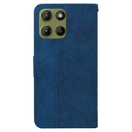 For Motorola Moto G15 4G Case Geometry Pattern Leather Wallet Phone Cover