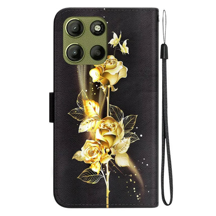 For Motorola Moto G15 4G Wallet Phone Case Anti-Drop Leather Flip Cover Pattern Printing