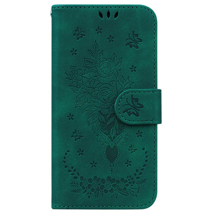 For Realme 13+ 5G Case PU Leather Wallet Phone Cover Butterfly Flower Imprint