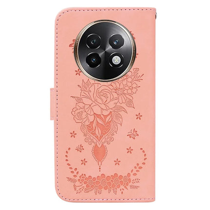 For Realme 13+ 5G Case PU Leather Wallet Phone Cover Butterfly Flower Imprint