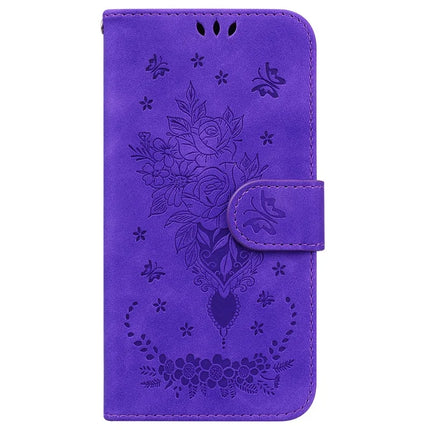 For Realme 13+ 5G Case PU Leather Wallet Phone Cover Butterfly Flower Imprint