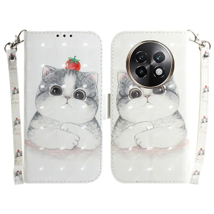 For Realme 13+ 5G Case Pattern Printing Leather Wallet Phone Cover - Cute Cat
