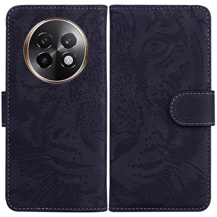 For Realme 13+ 5G / 13 Pro 5G (China) Case Tiger Imprint Leather Wallet Phone Cover - Black