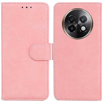 For Realme 13+ 5G Case Solid Color Leather Wallet Phone Cover - Pink