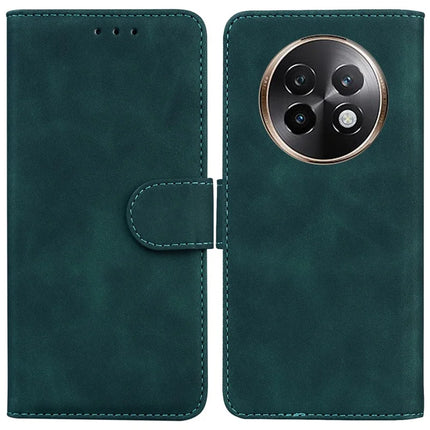 For Realme 13+ 5G Case Solid Color Leather Wallet Phone Cover - Green