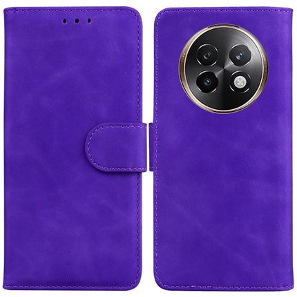 For Realme 13+ 5G Case Solid Color Leather Wallet Phone Cover - Purple