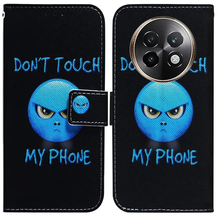 For Realme 13+ 5G / 13 Pro 5G (China) Wallet Case Pattern Print Leather Phone Cover - Don't Touch My Phone