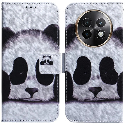 For Realme 13+ 5G / 13 Pro 5G (China) Wallet Case Pattern Print Leather Phone Cover - Panda