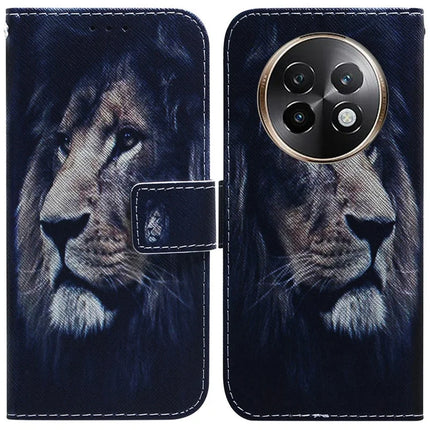 For Realme 13+ 5G / 13 Pro 5G (China) Wallet Case Pattern Print Leather Phone Cover - Lion