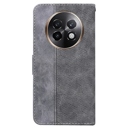 For Realme 13+ 5G Case Geometry Pattern Leather Wallet Phone Cover