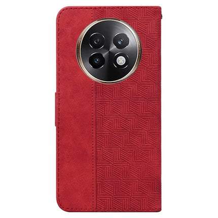 For Realme 13+ 5G Case Geometry Pattern Leather Wallet Phone Cover