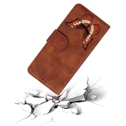 For Realme 13+ 5G Stand Case PU Leather Phone Cover Butterfly Printed