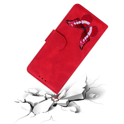 For Realme 13+ 5G Stand Case PU Leather Phone Cover Butterfly Printed