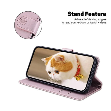 For Realme 13+ 5G Case RFID Blocking Kitten Pattern TPU+PU Leather Phone Cover