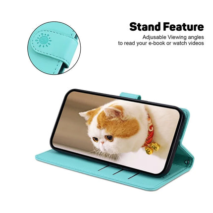 For Realme 13+ 5G Case RFID Blocking Kitten Pattern TPU+PU Leather Phone Cover