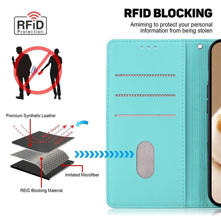 For Realme 13+ 5G Case RFID Blocking Kitten Pattern TPU+PU Leather Phone Cover
