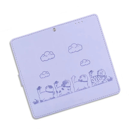For Realme 13+ 5G Case RFID Blocking Kitten Pattern TPU+PU Leather Phone Cover
