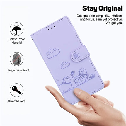 For Realme 13+ 5G Case RFID Blocking Kitten Pattern TPU+PU Leather Phone Cover