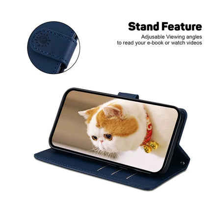 For Realme 13+ 5G Case RFID Blocking Kitten Pattern TPU+PU Leather Phone Cover