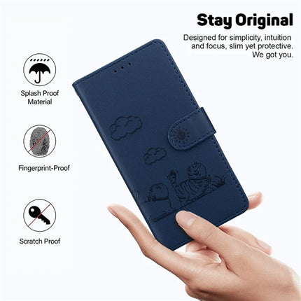 For Realme 13+ 5G Case RFID Blocking Kitten Pattern TPU+PU Leather Phone Cover