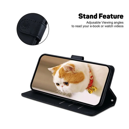 For Realme 13+ 5G Case RFID Blocking Kitten Pattern TPU+PU Leather Phone Cover