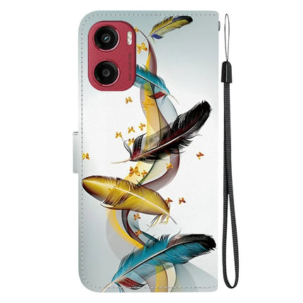 For Motorola Moto G05 4G  /  E15 4G Case Pattern Printing Anti-Drop Leather Flip Wallet Phone Cover with Lanyard