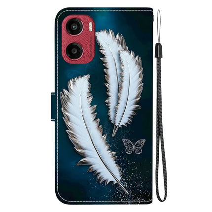 For Motorola Moto G05 4G  /  E15 4G Case Pattern Printing Anti-Drop Leather Flip Wallet Phone Cover with Lanyard