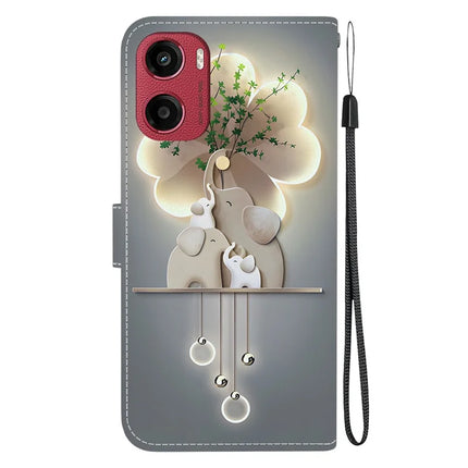 For Motorola Moto G05 4G  /  E15 4G Case Pattern Printing Anti-Drop Leather Flip Wallet Phone Cover with Lanyard