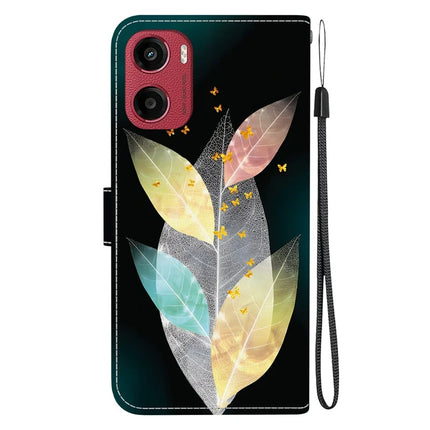 For Motorola Moto G05 4G  /  E15 4G Case Pattern Printing Anti-Drop Leather Flip Wallet Phone Cover with Lanyard