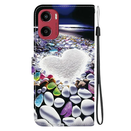 For Motorola Moto G05 4G  /  E15 4G Case Pattern Printing Anti-Drop Leather Flip Wallet Phone Cover with Lanyard