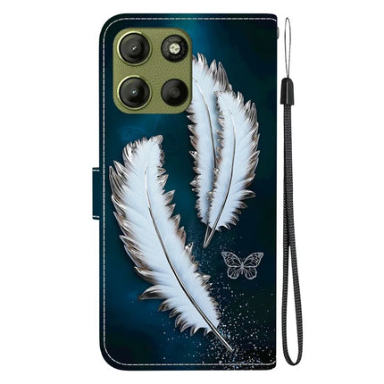 For Motorola Moto G15 4G Case Pattern Printing Anti Drop Leather Flip Wallet Phone Cover with Lanyard