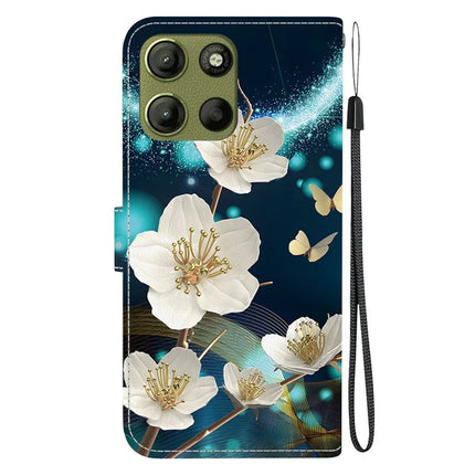 For Motorola Moto G15 4G Case Pattern Printing Anti Drop Leather Flip Wallet Phone Cover with Lanyard