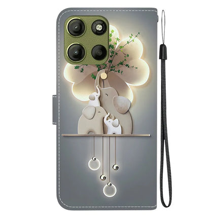 For Motorola Moto G15 4G Case Pattern Printing Anti Drop Leather Flip Wallet Phone Cover with Lanyard