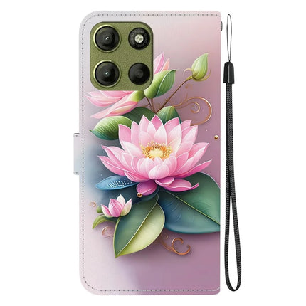 For Motorola Moto G15 4G Case Pattern Printing Anti Drop Leather Flip Wallet Phone Cover with Lanyard