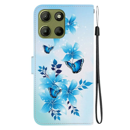 For Motorola Moto G15 4G Case Pattern Printing Anti Drop Leather Flip Wallet Phone Cover with Lanyard