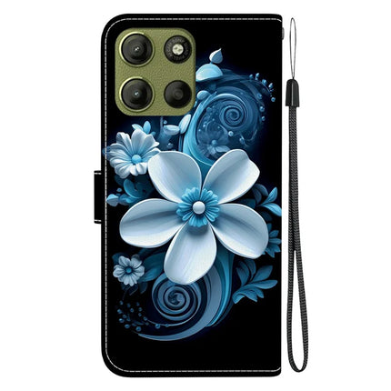 For Motorola Moto G15 4G Case Pattern Printing Anti Drop Leather Flip Wallet Phone Cover with Lanyard